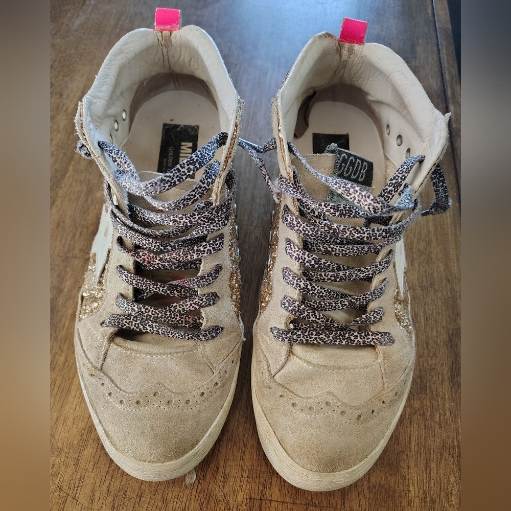 Womens Golden Goose Midstar Glitter Sneakers Size 39